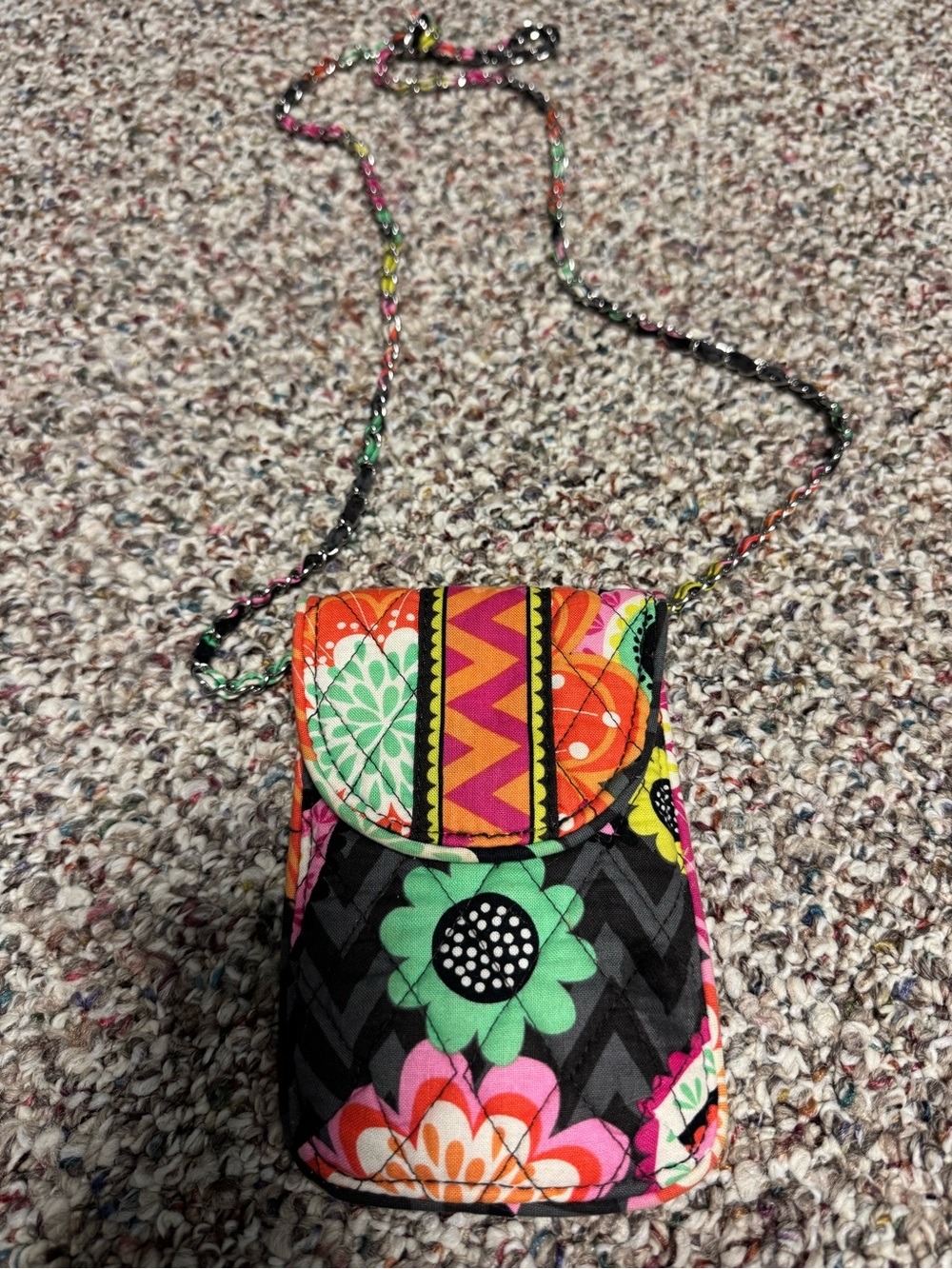 Vera Bradley Floral Quilted Crossbody Phone Bag in Multicolor